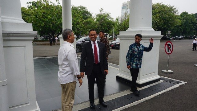 Gubernur DKI Jakarta Anies Baswedan dan Keluarga Tiba di Istana. (Foto: Yudhistira Amran Saleh/kumparan)