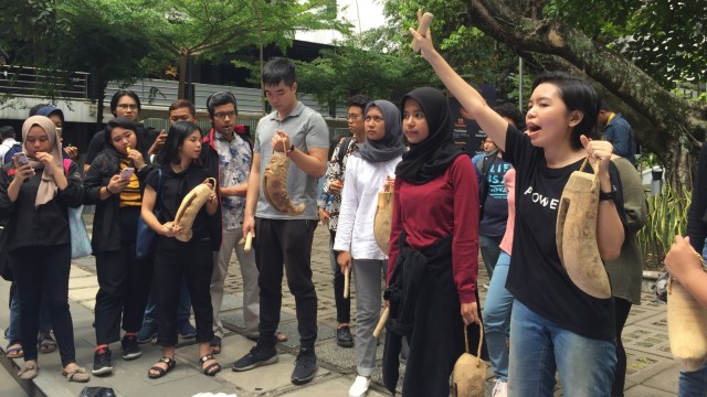 Gerakan #kitaAgni di Fisipol UGM, Kamis (8/11).  (Foto: Arfiansyah Panji Purnandaru/kumparan)