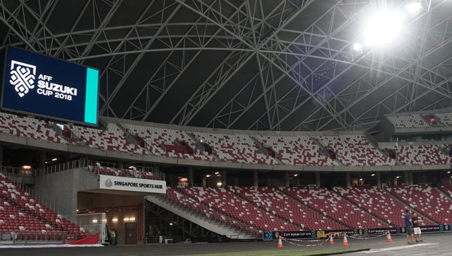 Suasana di National Stadium Singapore. Foto: Helmi Afandi Abdullah/kumparan