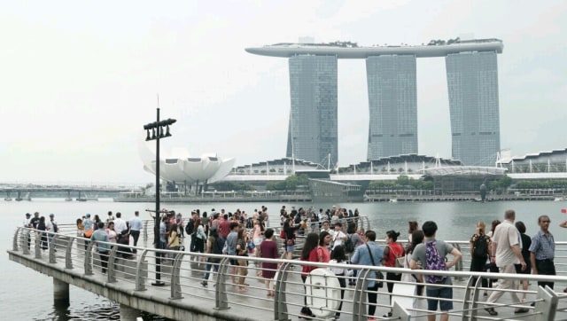 Suasana di Merlion Park Singapore, Jumat (9/11). Foto: Helmi Afandi Abdullah/kumparan