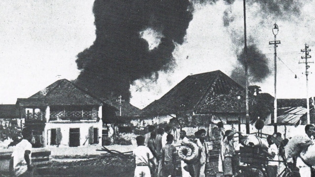 Pertempuran Surabaya 10 November 1945. (Foto: Facebook/Musiccity Jakarta II)