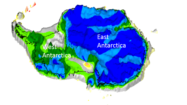 Perbedaan kerak dan listosfer di Antartika Barat dan Timur. (Foto: Kiel University)