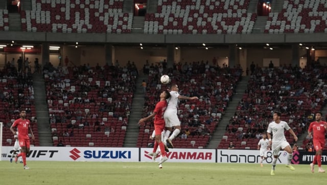 Pertandingan Indonesia vs Singapura di babak penyisihan Piala AFF 2018 (Foto: Helmi Afandi/kumparan)