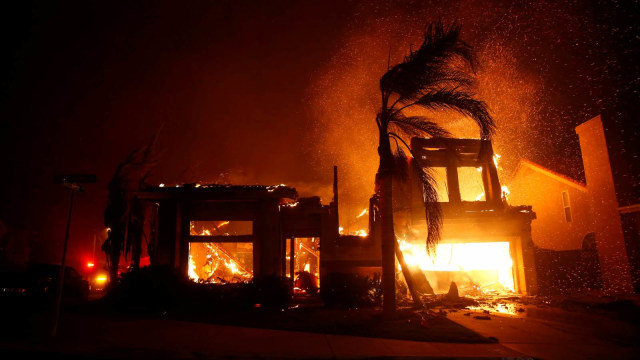 Kebakaran lahan di California, AS. (Foto: REUTERS/Eric Thayer)