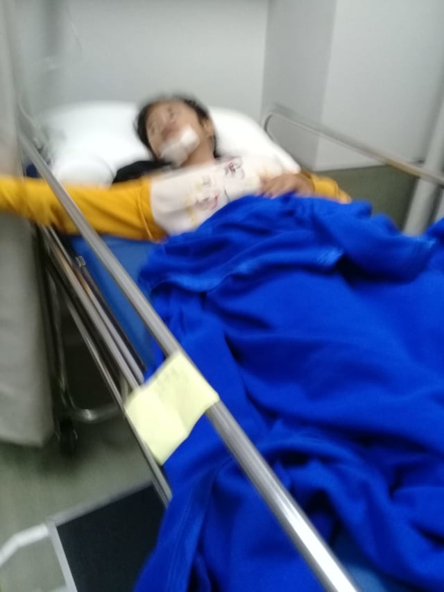Remaja yang kecelakaan di tol Tomang. (Foto: Dok. Istimewa)