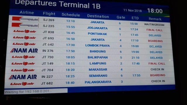 Delay bersamaan sejumlah maskapai di Bandara Juanda Surabaya. (Foto: Dok. Istimewa)