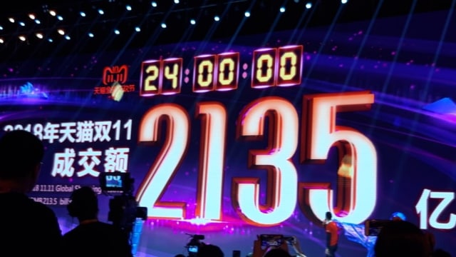 Penutupan 11.11 Global Shopping Festival 2018 tembus di angka RMB 213,5 triliun. (Foto: Amanaturrosyidah/kumparan)