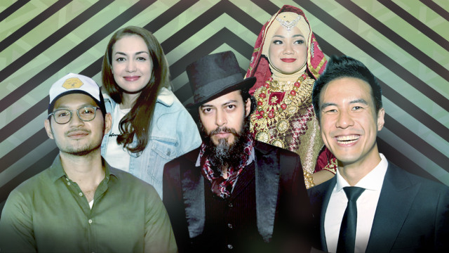 5 Mantan VJ MTV yang sukses di dunia seni peran (Daniel Mananta, Nirina Zubir, Rianti Cartwright, Alex Abbad, Evan Sanders) (Foto: Munady Widjaja (Infografik: Basith Subastian/kumparan))