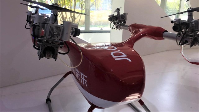 Drone pengirim barang JD.com di China. (Foto: Feby Dwi Sutianto/kumparan)