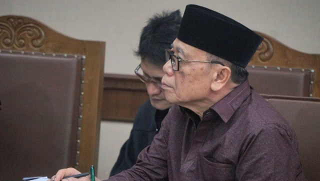 Amin Santono dalam sidang pemeriksaan saksi di Pengadilan Tipikor, Jakarta, Senin (12/11). (Foto: Nugroho Sejati/kumparan)