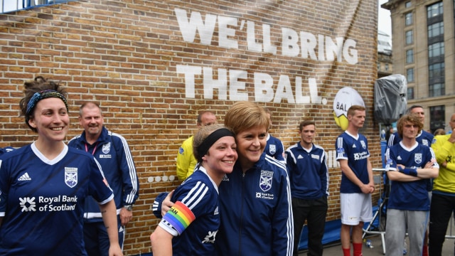 Timnas Putri Skotlandia di Homeless World Cup 2016. (Foto: Jeff J Mitchell/Getty Images)