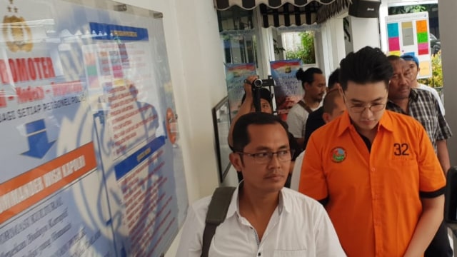 Richard Muljadi di Polda Metro Jaya (Foto: Fadjar Hadi/kumparan)