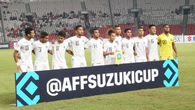 Timnas Timor Leste jelang Pertandingan AFF Suzuki Cup 2018 Indonesia vs Timor Leste di SUGBK senayan. (Foto: Helmi Afandi Abdullah/kumparan)