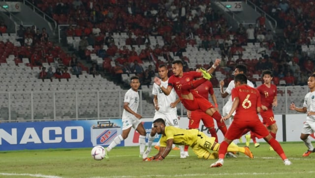 Pertandingan AFF Suzuki Cup 2018 Indonesia vs Timor Leste di SUGBK senayan. (Foto: Helmi Afandi Abdullah/kumparan)