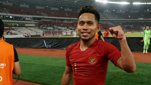 Andik Vermansyah setelah pertandingan antara Timnas Indonesia melawan Timor Leste di AFF Suzuki Cup 2018, Gelora Bung Karno, Jakarta. (Foto: Helmi Afandi/kumparan)