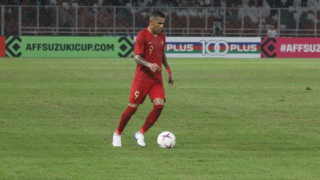 Pemain Timnas Indonesia, Beto Goncalves, saat melawan Timor Leste dalam AFF Suzuki Cup 2018, Gelora Bung Karno, Jakarta.  (Foto: Helmi Afandi/kumparan)