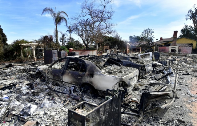 Sisa kebakaran hutan di California (Foto: AFP/ Frederic J. Brown)