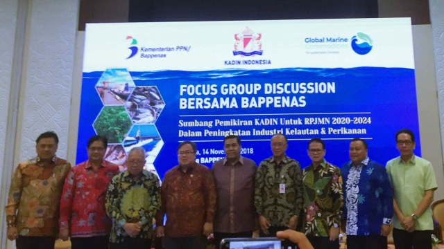 Forum Diskusi Kadin dan Badan Perencanaan Pembangunan Nasional (Bappenas) tentang RPJMN Industri Kelautan dan Perikanan Tahun 2020-2024, Rabu (14/11/2018). (Foto: Abdul Latif/kumparan)