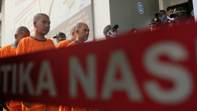 Rilis pengungkapan jaringan narkotika internasional Langsa, Aceh di Gedung BNN, Jakarta, Rabu (14/11/2018). (Foto: Nugroho Sejati/kumparan)