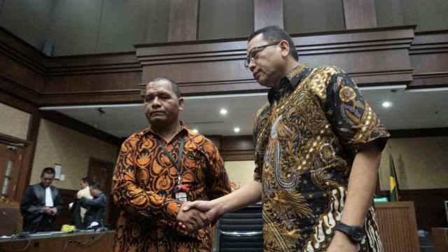 Sidang putusan terdakwa Dudy Jocom di Pengadilan Tipikor, Jakarta. (Foto: Nugroho Sejati/kumparan)