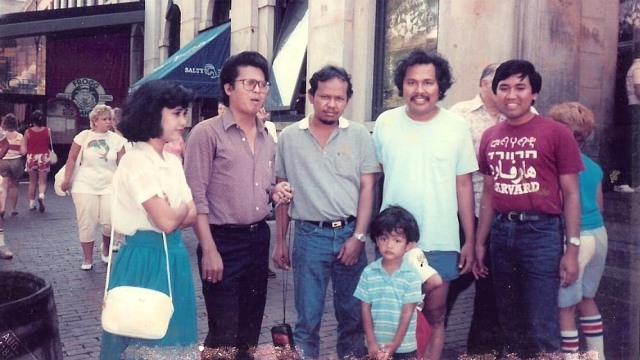 Foto lawas Azyumardi Azra bersama Din Syamsuddin, Rizal Ramli dan Todung Mulya Lubis di Amerika Serikat. (Foto: Instagram/@prof.azyumardi)