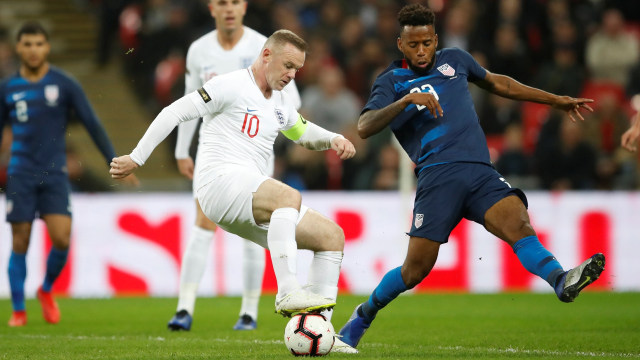 Wayne Rooney di laga Inggris vs Amerika Serikat. (Foto: Reuters/Carl Recine)