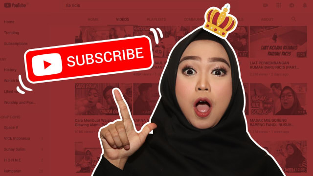 Konten Data Penguasa YouTube Indonesia. (Foto: Nunki Lasmaria Pangaribuan/kumparan)