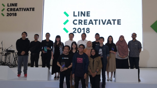 Para pemenang Line Creativate 2018. (Foto: Bianda Ludwianto/kumparan)