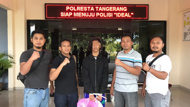 Pelaku pembunuhan driver taksi online di Tangerang. (Foto: Dok. Polresta Tangerang)
