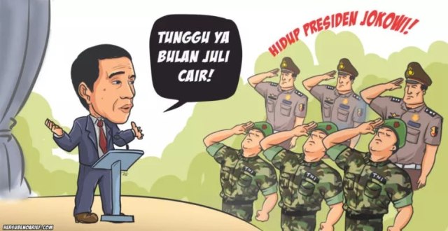 Karikatur Jokowi (Foto: Dok: Desain Hersubeno Arif)