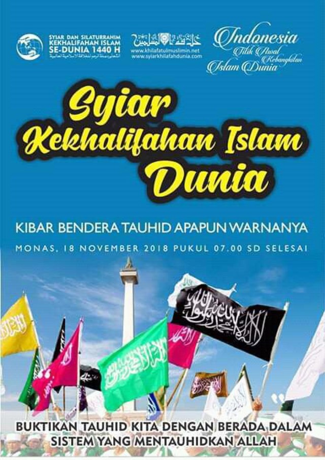 Poster Syiar Kekhaifahan Islam Dunia. (Foto: Dok. Istimewa)