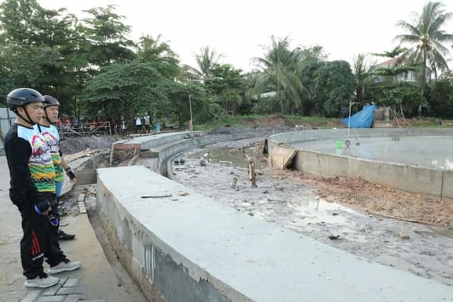 Pondasi Taman Air Mancur Taman Kamboja Selesai Kumparancom