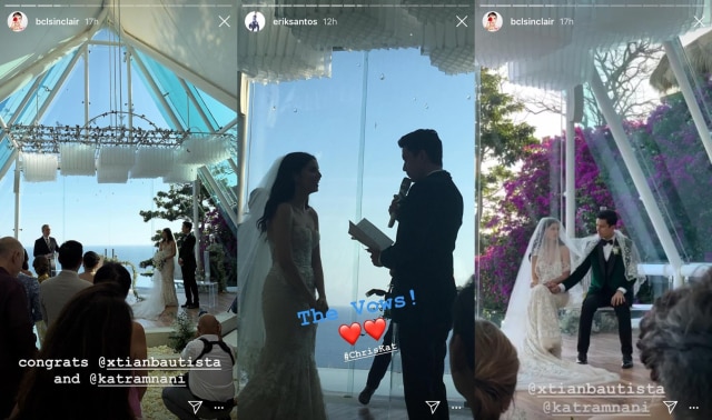 Pernikahan Christian Bautista dan Kat Ramnani (Foto: Instagram @bclsinclair, @eriksantos)