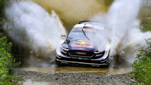 Aksi Sebastien Ogier di Australia, 2018. (Foto: WRC/@World)