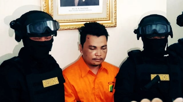 Haris Simamora, pembunuh keluarga Daperum Nainggolan. (Foto: Fadjar Hadi/kumparan)