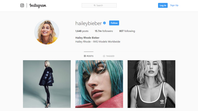 Instagram Hailey Baldwin (Foto: Instagram @haileybieber)