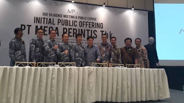 Konferensi Pers Rencana IPO Mega Perintis Tbk di Thamrin Nine, Jakarta, Senin (19/11/2018). (Foto: Ema Fitriyani/kumparan)