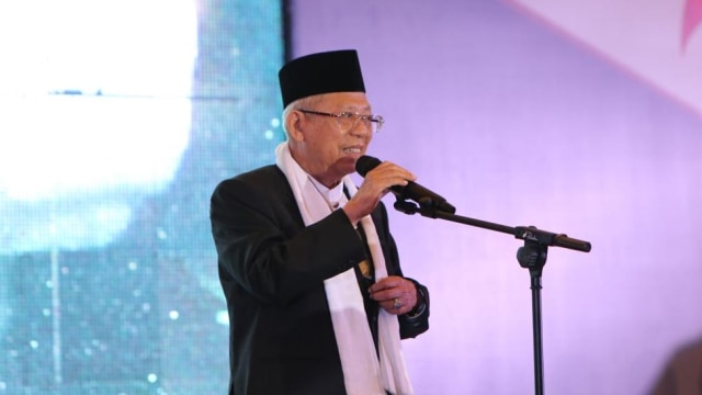 Ma'ruf Amin saat peringatan Maulid Nabi di Medan.  (Foto: Dok. Tim media Ma'ruf Amin)