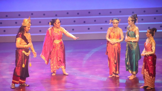 Pertunjukan Genta Sriwijaya di Teater Besar Jakarta, Taman Ismail Marzuki, Jakarta Pusat. (Foto: Munady Widjaja)