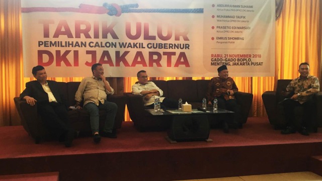Diskusi Tarik Ulur Pemilihan Wagub DKI di Gado-Gado Boplo. (Foto: Moh Fajri/kumparan)