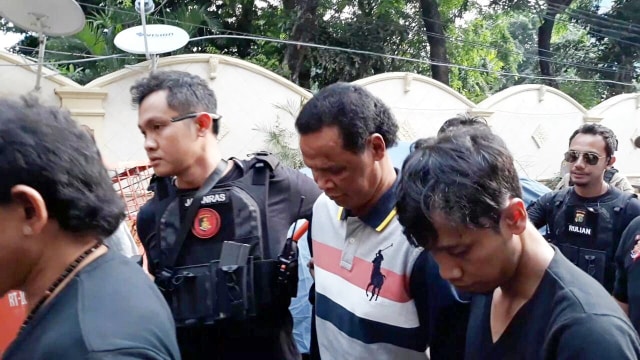 Hercules Rosario Marshal ditangkap Polres Jakarta Barat, Rabu (21/11/2018). (Foto: Mirsan Simamora/kumparan)
