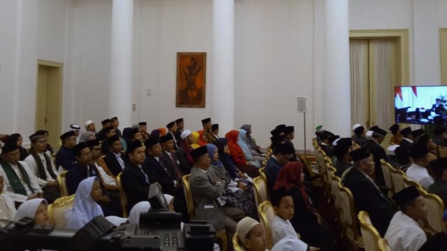 Suasana peringatan Maulid Nabi Muhammad SAW di Istana Kepresidenan Bogor, Rabu (21/11/2018). (Foto: Jihad Akbar/kumparan)