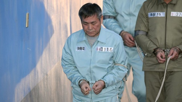Pemimpin sekte di Korsel dipenjara karena perkosa pengikutnya. (Foto: AFP/JUNG YEON-JE)