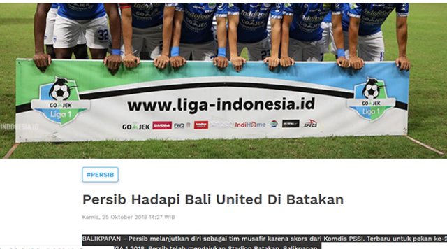 Sudah Kirim Surat Penetapan Venue, PT. Liga : Persib vs Bali Utd di Batakan (1)