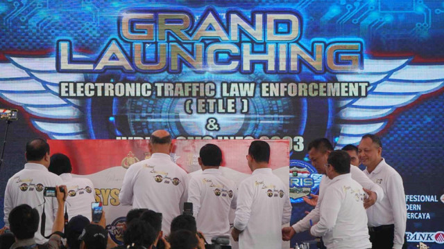 Grand launching ETLE (Electronic Traffic Law Enforcement) di Bundaran HI, Jakarta Pusat, Minggu (25/11/2018). (Foto: Irfan Adi Saputra/kumparan)