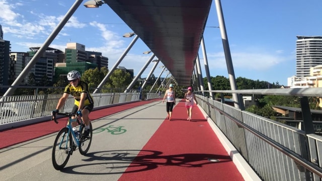Jalur lari, jogging, dan bersepeda di Brisbane, Australia. (Foto: Dewi Rachmat Kusuma/kumparan)