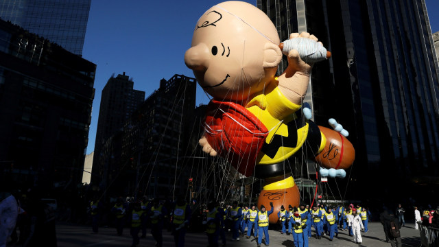 Parade tahunan di New York, Amerika Serikat untuk memperingati perayaan Thanksgiving. (Foto: REUTERS/Brendan McDermid)