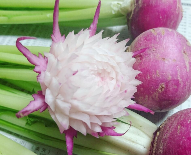 Ukiran buah dan sayur karya Takehiro Kishimoto (Foto: Instagram @gakugakugakugakugaku1)