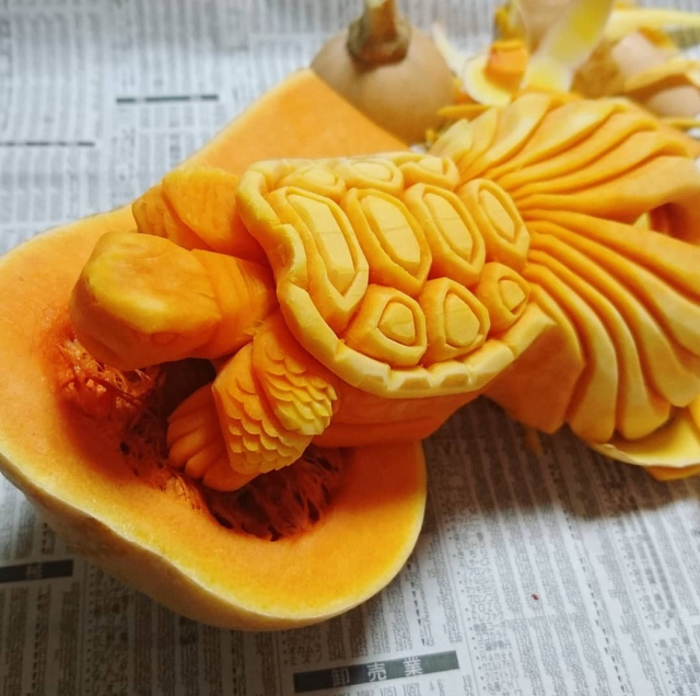 Ukiran buah dan sayur karya Takehiro Kishimoto (Foto: Instagram @gakugakugakugakugaku1)