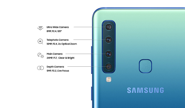 Samsung Galaxy A9, Ponsel Pertama di Dunia dengan 4 Kamera Belakang (2)